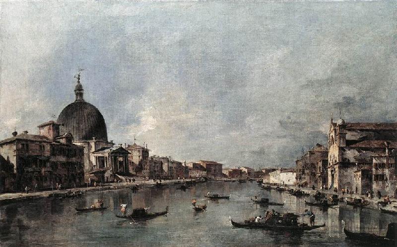 GUARDI, Francesco The Grand Canal with San Simeone Piccolo and Santa Lucia sdg oil painting image